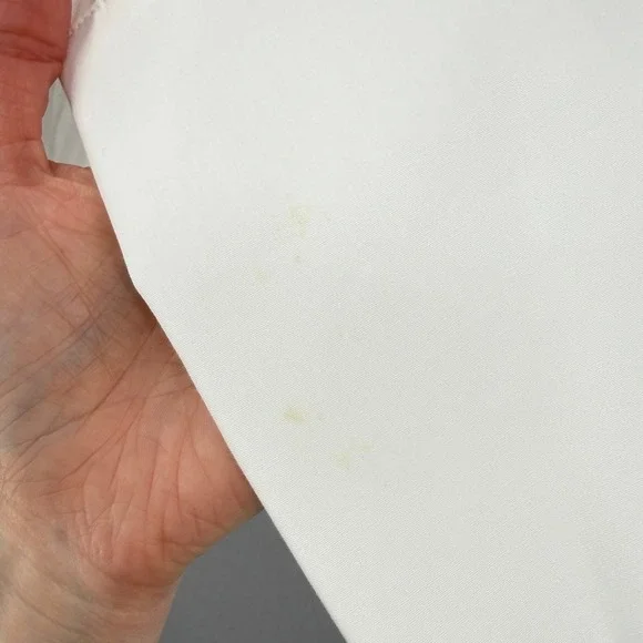 ENZA COSTA Poplin mariner Shirt Medium White V Neck Long Sleeve Quite Luxury NEW - Picture 16 of 16